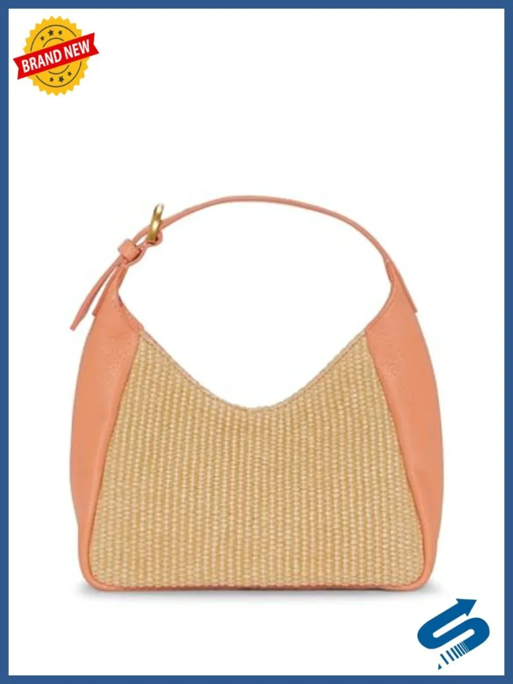 Straw Hobo Handbag - Magnetic Closure, Adjustable Strap, Handcrafted